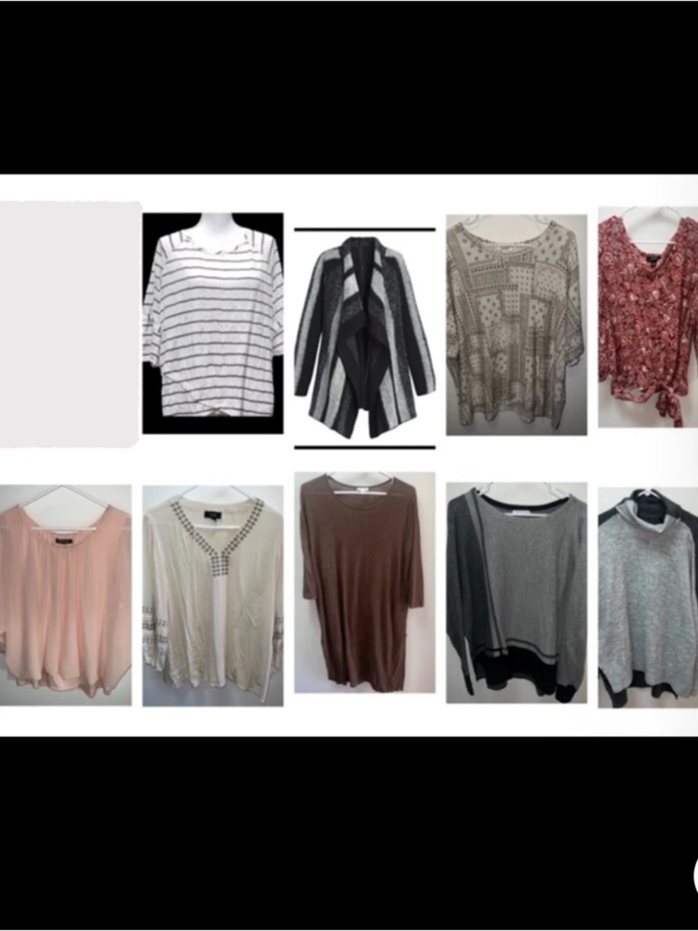 9 Top Bundle size L-Chico’s J Jill AGB Tribal Relativity (Cardigan, Blouse)